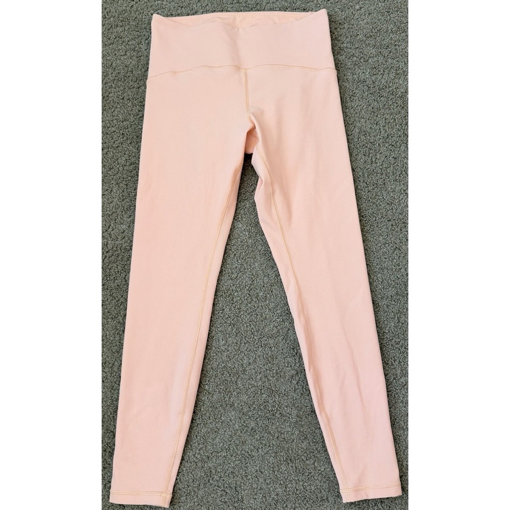 Lululemon Ribbed Contoured High Rise Tight 28" Malibu Peach Size 10 Lined